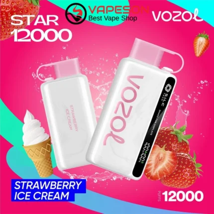 Vozol Strawberry Ice Cream Star 12000