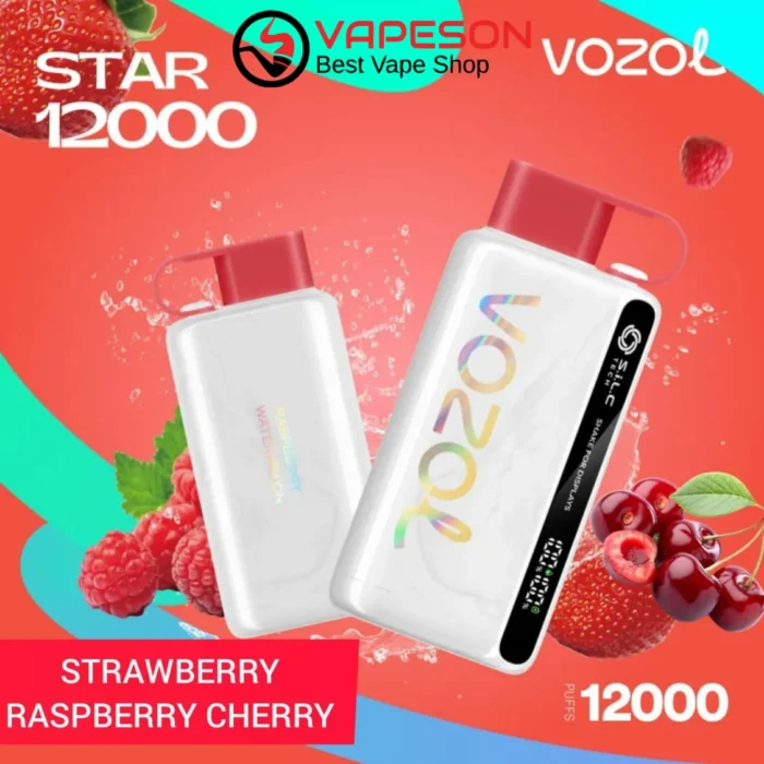 Vozol Strawberry Rasberry Cherry Star 12000