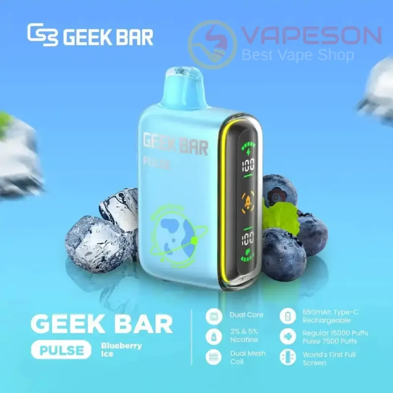 GEEK Bar Pulse 15000 Puffs Disposable Vape - Blueberry Ice