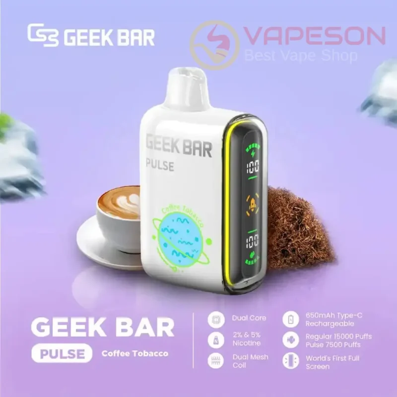 GEEK Bar Pulse 15000 Puffs Disposable Vape - Coffee Tobacco