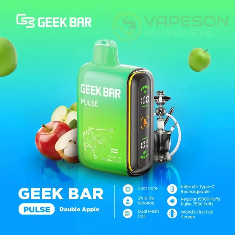 GEEK Bar Pulse 15000 Puffs Disposable Vape - Double Apple