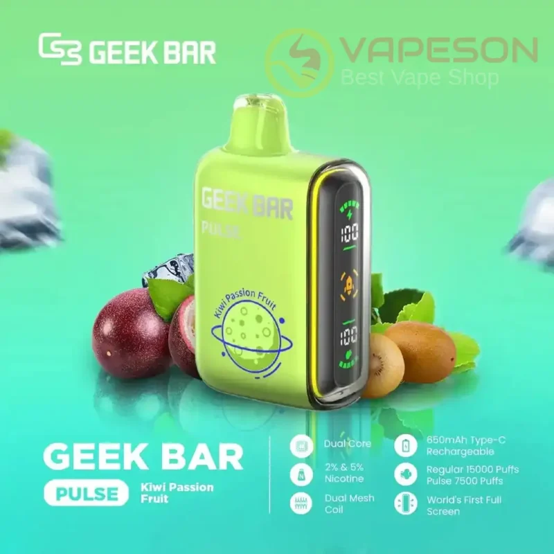 GEEK Bar Pulse 15000 Puffs Disposable Vape - Kiwi Passion Fruit