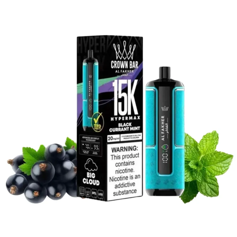 AL Fakher Hypermax 15k Puffs Disposable Vape - Blackcurrant Mint