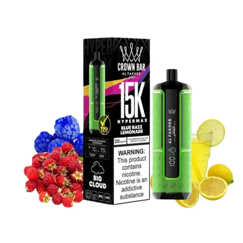 AL Fakher Hypermax 15k Puffs Disposable Vape - Blue Razz Lemonade