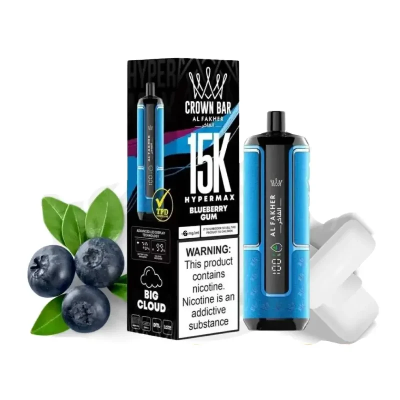 AL Fakher Hypermax 15k Puffs Disposable Vape - Blueberry Gum