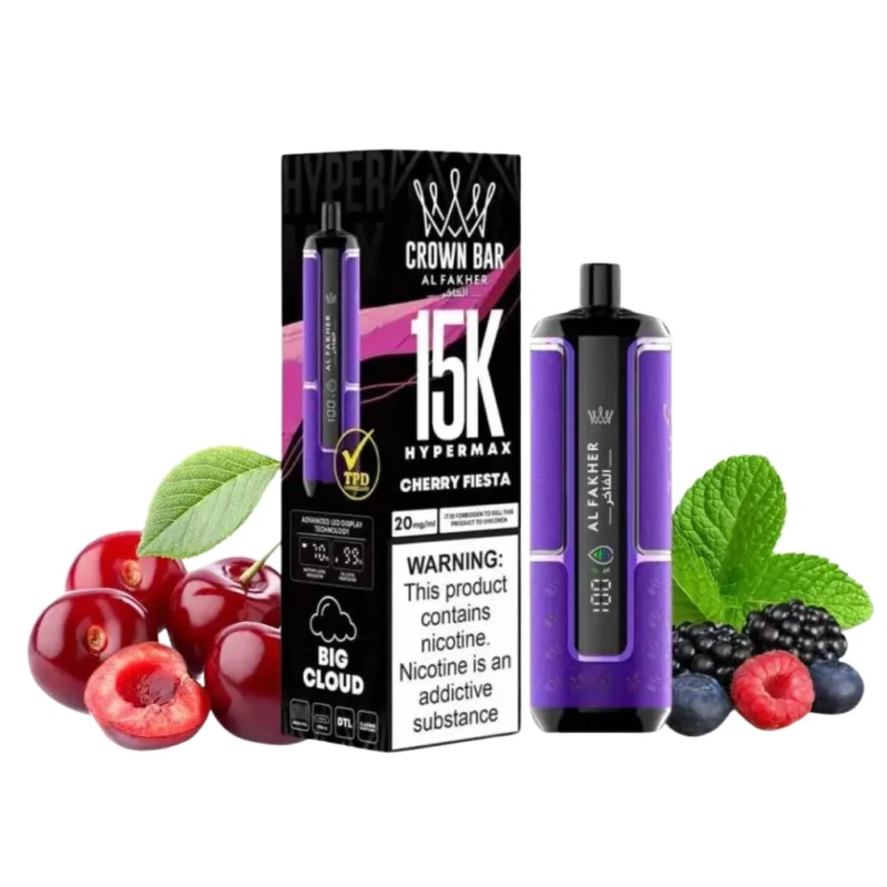 AL Fakher Hypermax 15k Puffs Disposable Vape - Cherry Fiesta