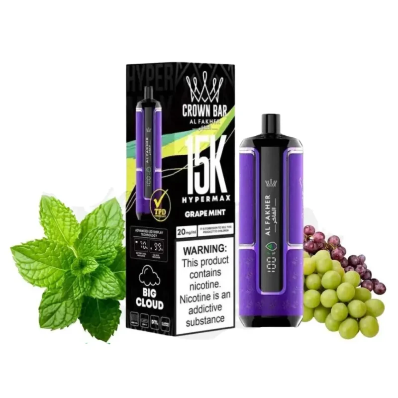 AL Fakher Hypermax 15k Puffs Disposable Vape - Grape Mint