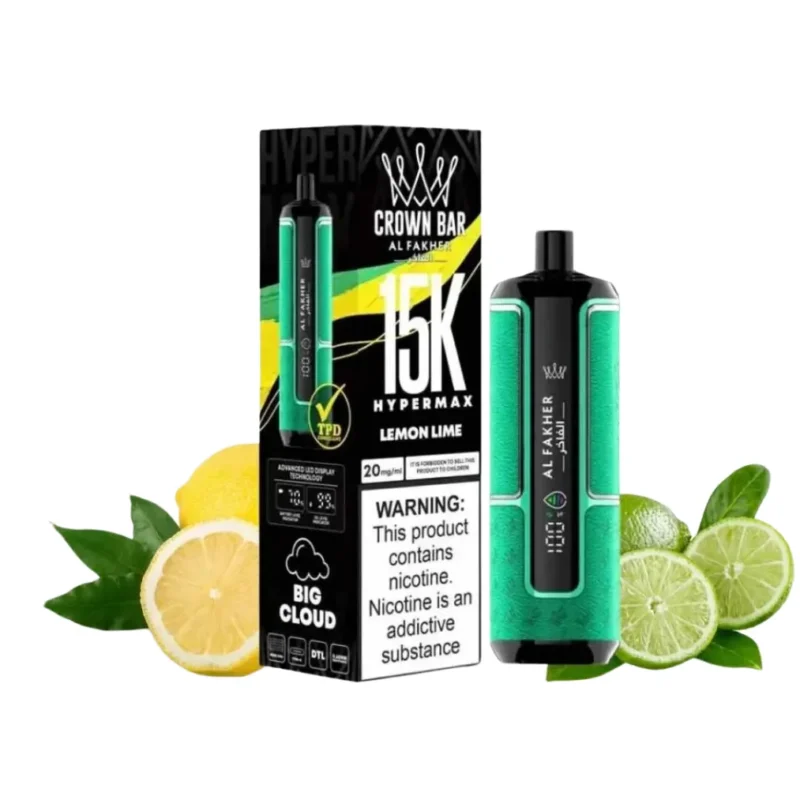 AL Fakher Hypermax 15k Puffs Disposable Vape - Lemon Lime