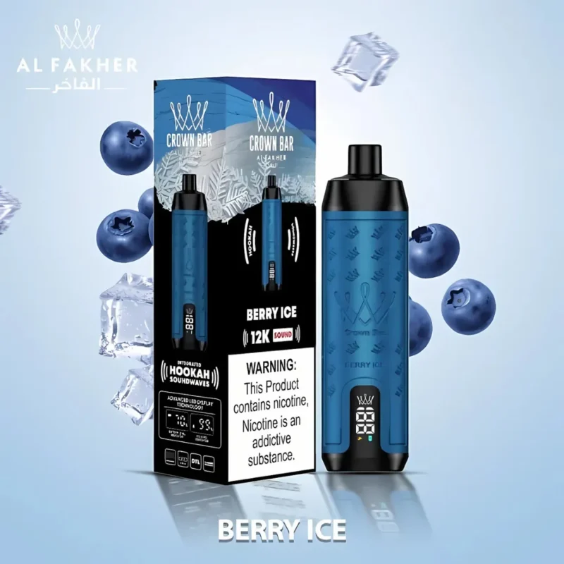 Al Fakher Crown Bar 12000 Puffs Disposable Vape - Berry Ice