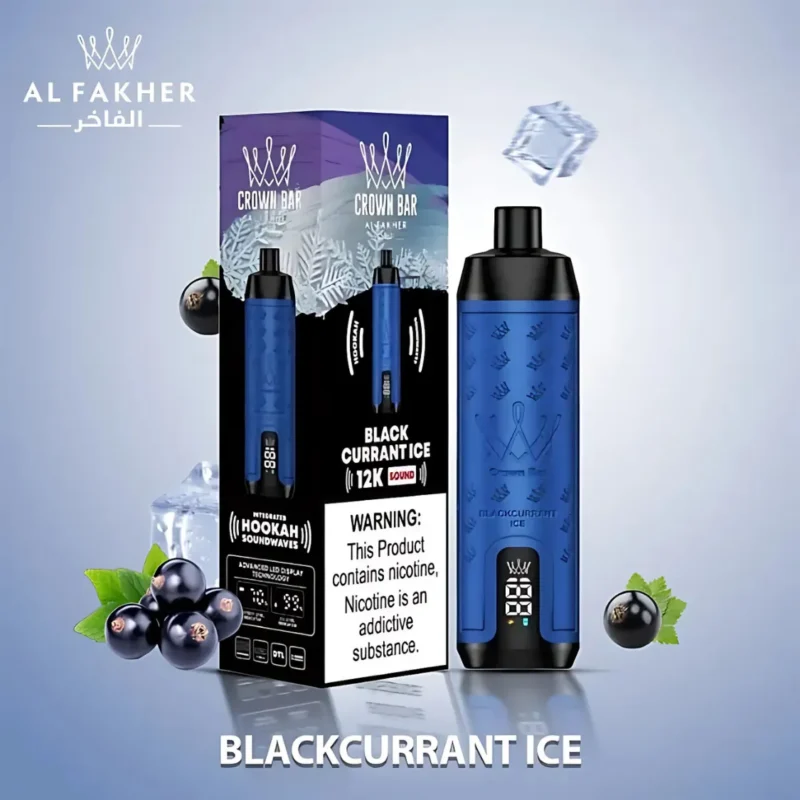 Al Fakher Crown Bar 12000 Puffs Disposable Vape - Blackcurrant Ice