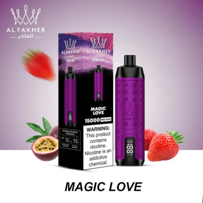 Al Fakher Crown Bar 15000 Pro Max Puffs Disposable Vape - Magic Love