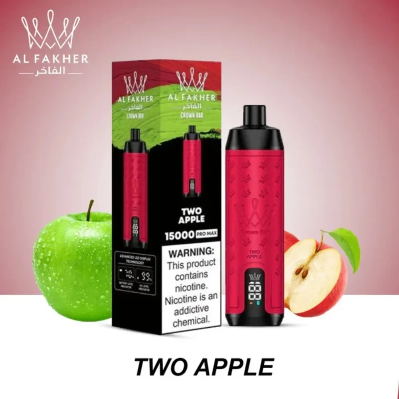 Al Fakher Crown Bar 15000 Pro Max Puffs Disposable Vape - Two Apple