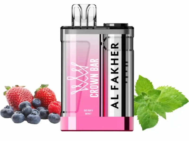 Al Fakher Crown Bar Crystal 9000 Puffs Disposable Vape - Berry Mint