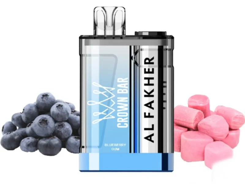 Al Fakher Crown Bar Crystal 9000 Puffs Disposable Vape - Blueberry Gum