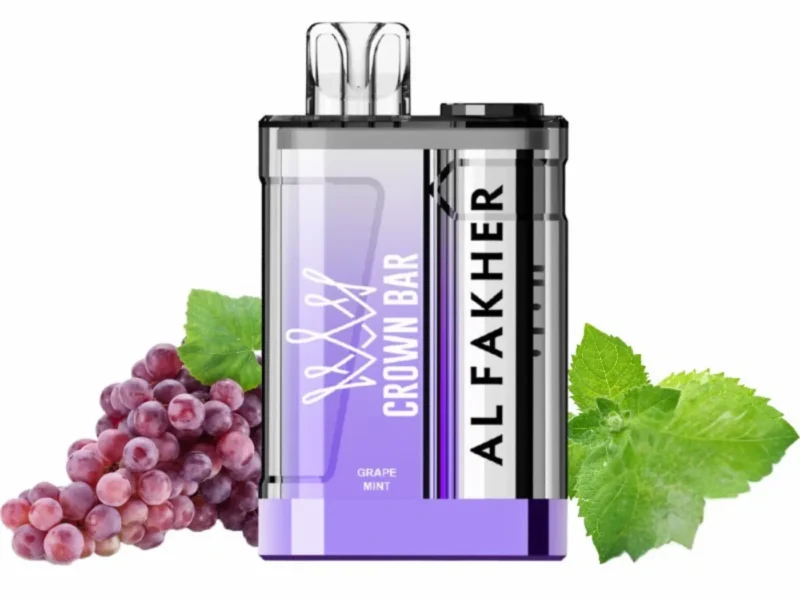 Al Fakher Crown Bar Crystal 9000 Puffs Disposable Vape - Grape Mint