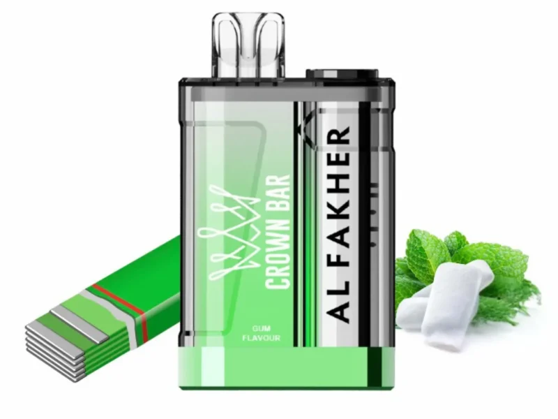 Al Fakher Crown Bar Crystal 9000 Puffs Disposable Vape - Gum Flavor