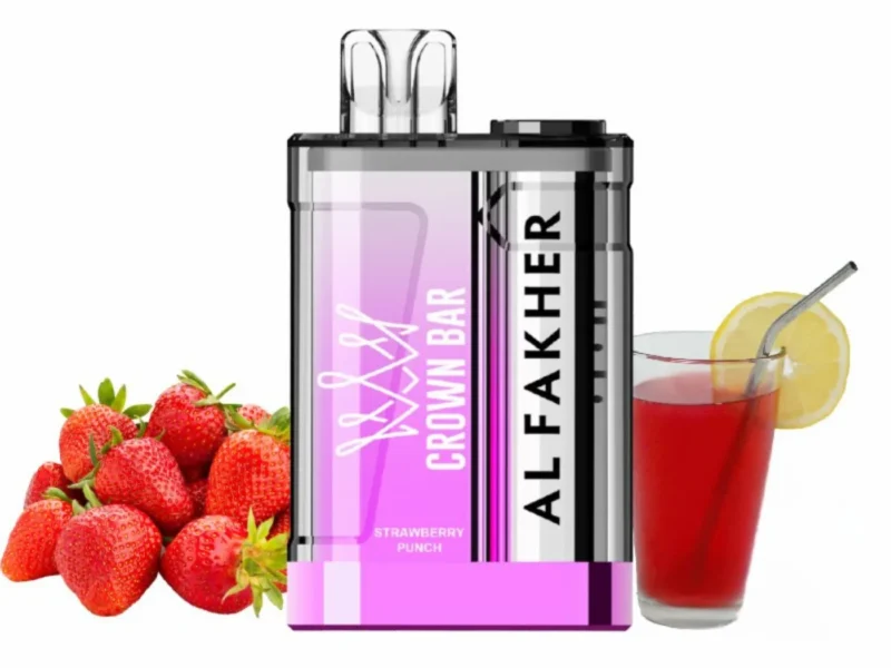 Al Fakher Crown Bar Crystal 9000 Puffs Disposable Vape - Strawberry Punch