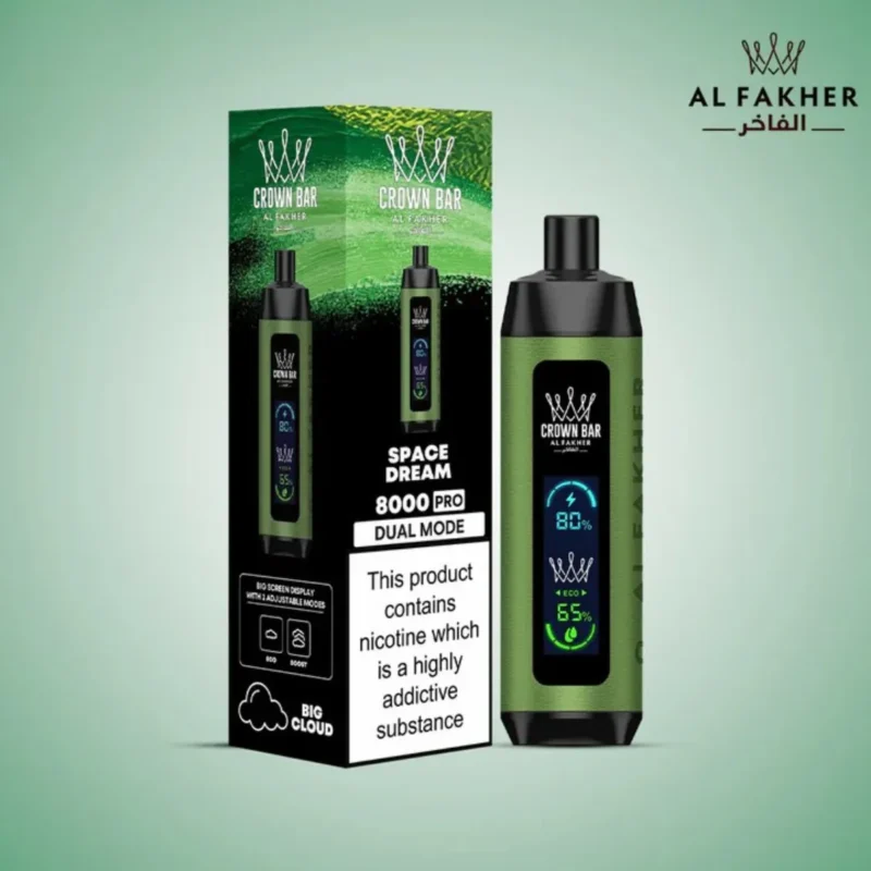 Al Fakher -Crown Bar Pro 8000 Puffs (Dual Mode) - Space Dream