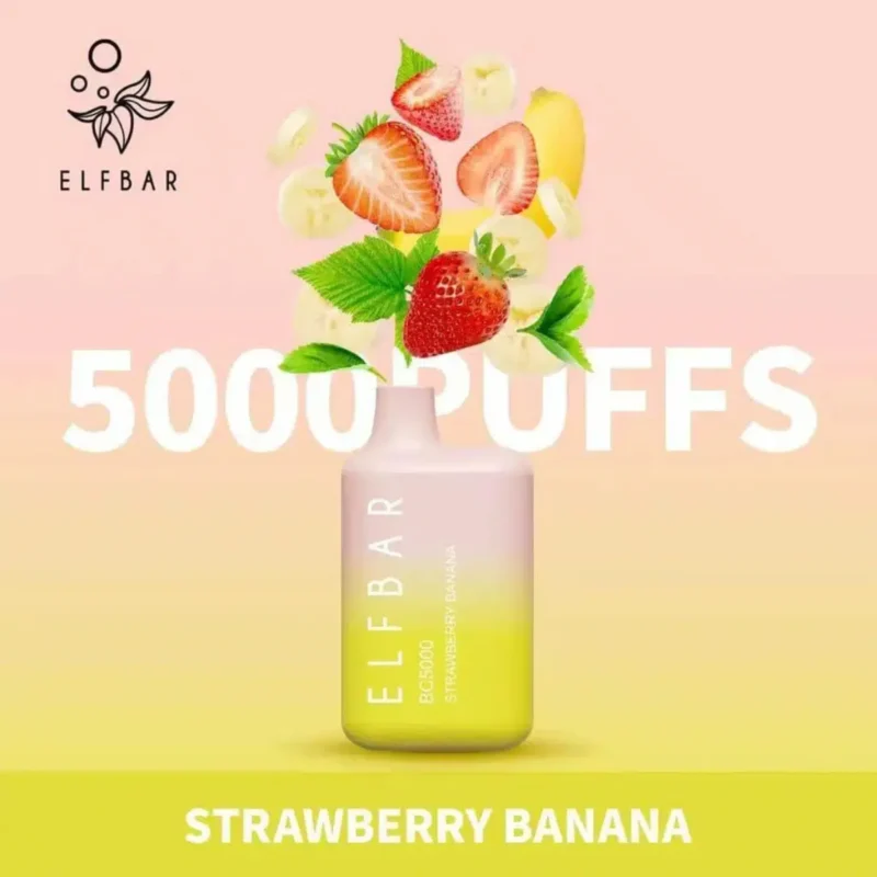 Elf Bar 5000 Puffs - Strawberry Banana