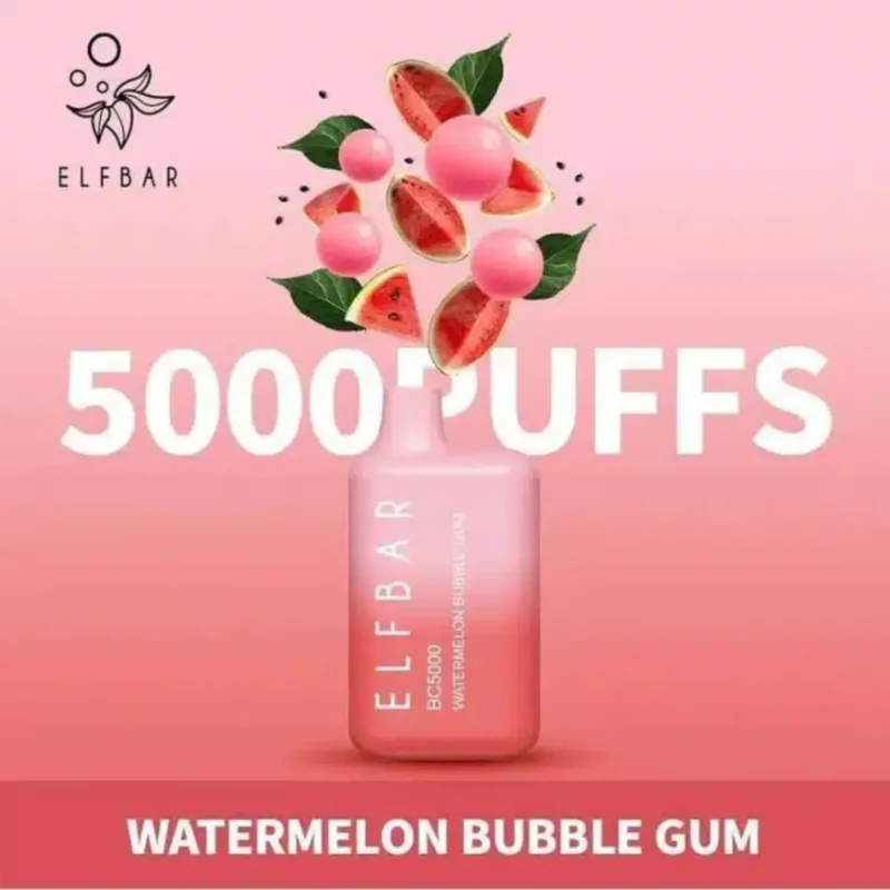 Elf Bar 5000 Puffs - Watermelon Bubble Gum