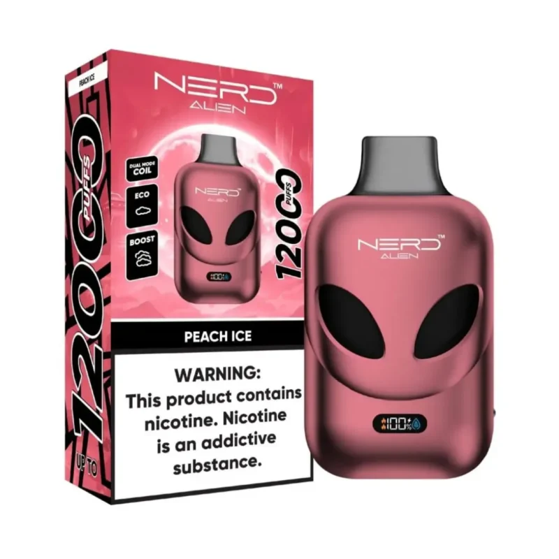 NERD Alien 12000 Puffs - Peach Ice