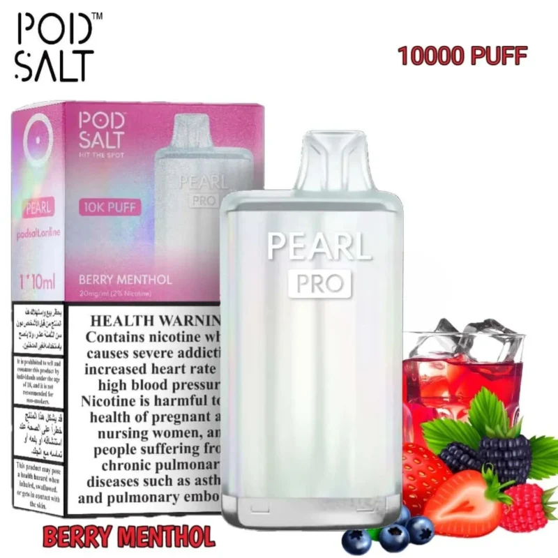 POD SALT Pearl Pro 10000 Puffs 20MG Disposable Vape - Berry Menthol