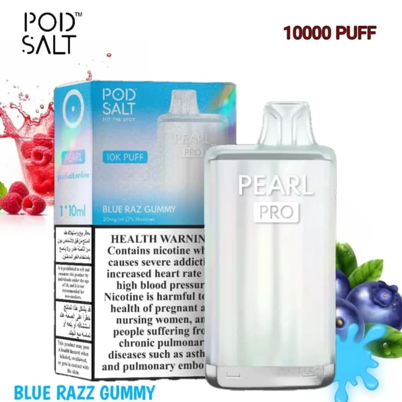 POD SALT Pearl Pro 10000 Puffs 20MG Disposable Vape - Blue Razz Gummy