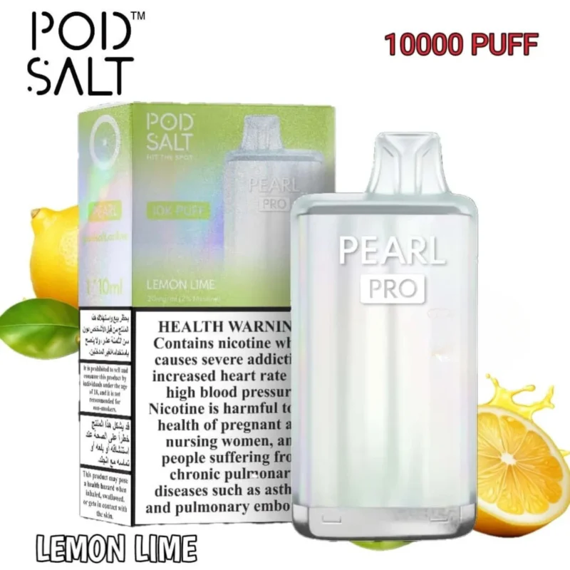 POD SALT Pearl Pro 10000 Puffs 20MG Disposable Vape - Lemon Lime