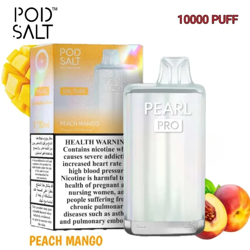 POD SALT Pearl Pro 10000 Puffs 20MG Disposable Vape - Peach Mango