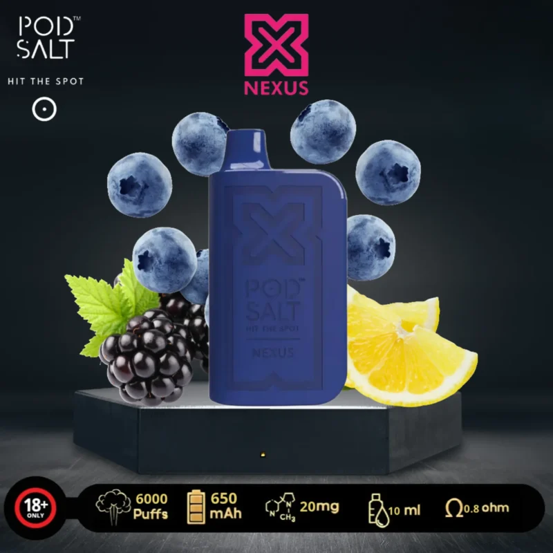 Pod Salt Nexus 6000 Puffs Disposable Vape - Blueberry Blackberry Lemonade