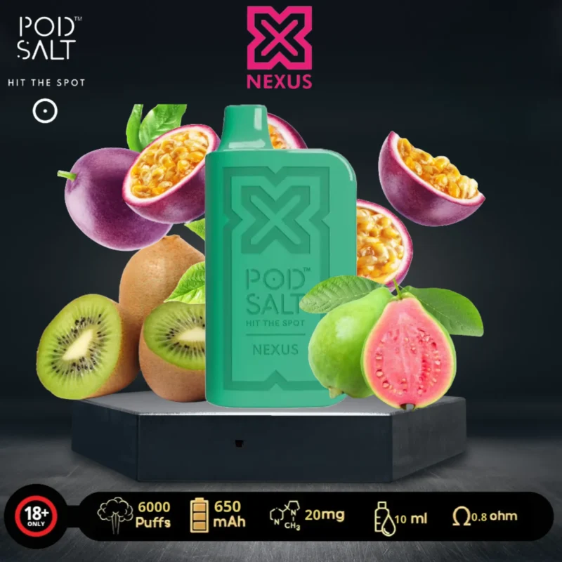 Pod Salt Nexus 6000 Puffs Disposable Vape - Kiwi Guava Passion