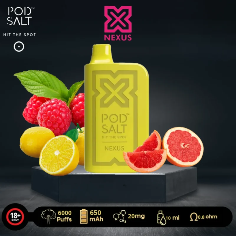 Pod Salt Nexus 6000 Puffs Disposable Vape - Lime Raspberry Grapefruit