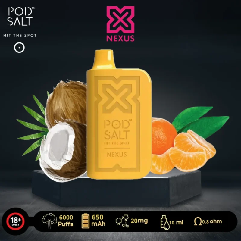 Pod Salt Nexus 6000 Puffs Disposable Vape - Sweet Tangerine Coconut