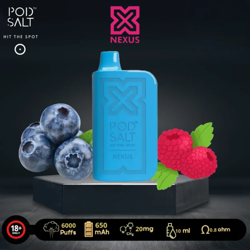 Pod Salt Nexus 6000 Puffs Disposable Vape - Sour Blue Raspberry