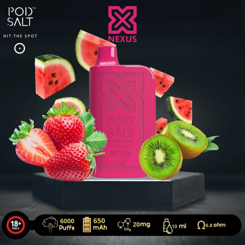 Pod Salt Nexus 6000 Puffs Disposable Vape - Strawberry watermelon Kiwi