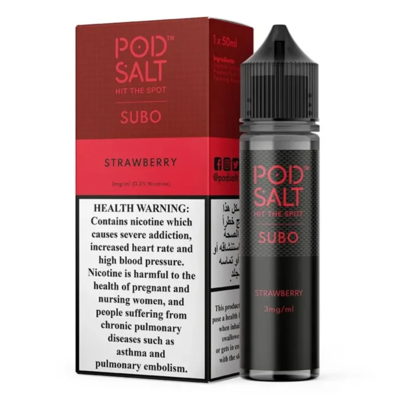 Pod Salt Subo 3MG 50ML E-Juice in Dubai - Strawberry