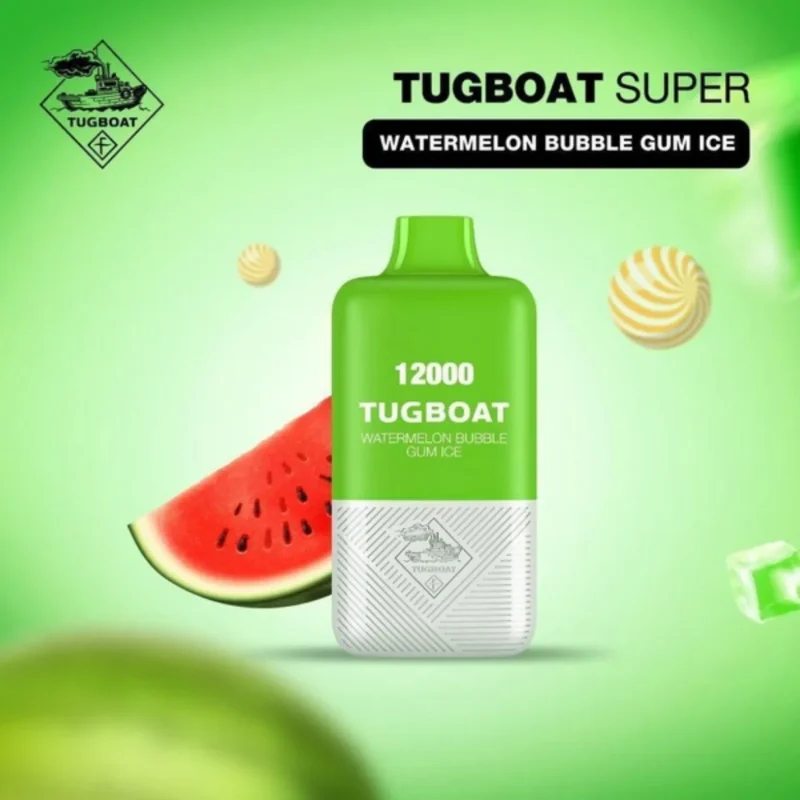 Tugboat Super 12000 Puffs - Watermelon Bubble Gum ice