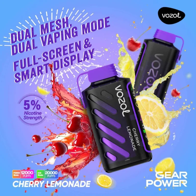 VOZOL Gear Power 20000 Puffs 50mg Dual Mode - Cherry Lemonade