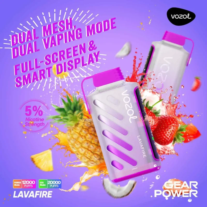 VOZOL Gear Power 20000 Puffs 50mg Dual Mode - Lava Fire