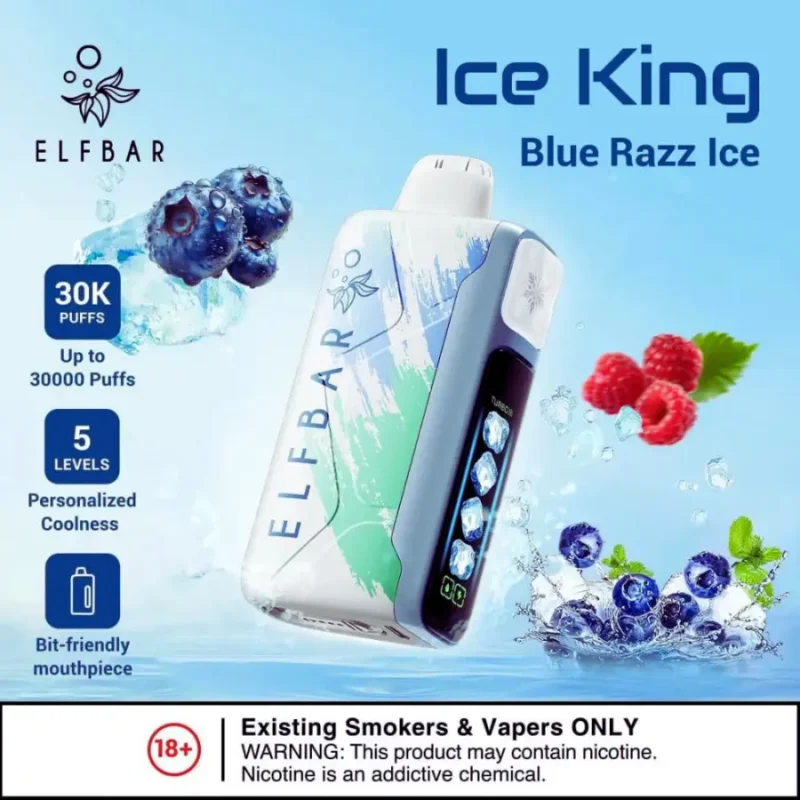 Elf Bar Ice King 30000 Puffs - Blue Razz Ice