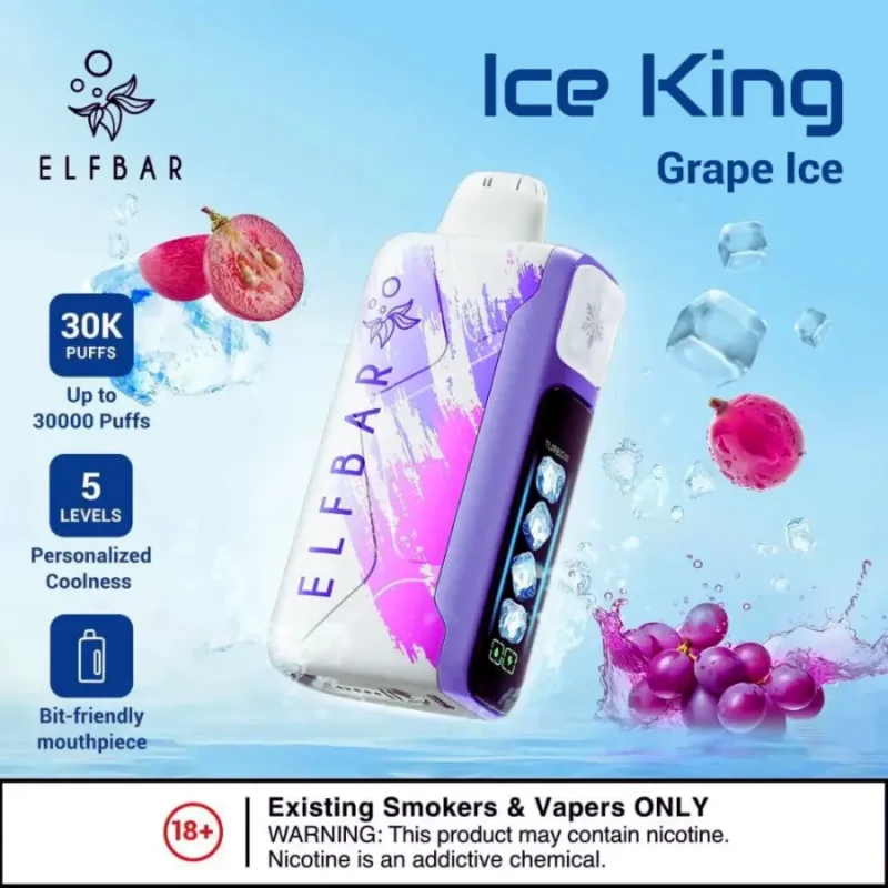 Elf Bar Ice King 30000 Puffs - Grape Ice