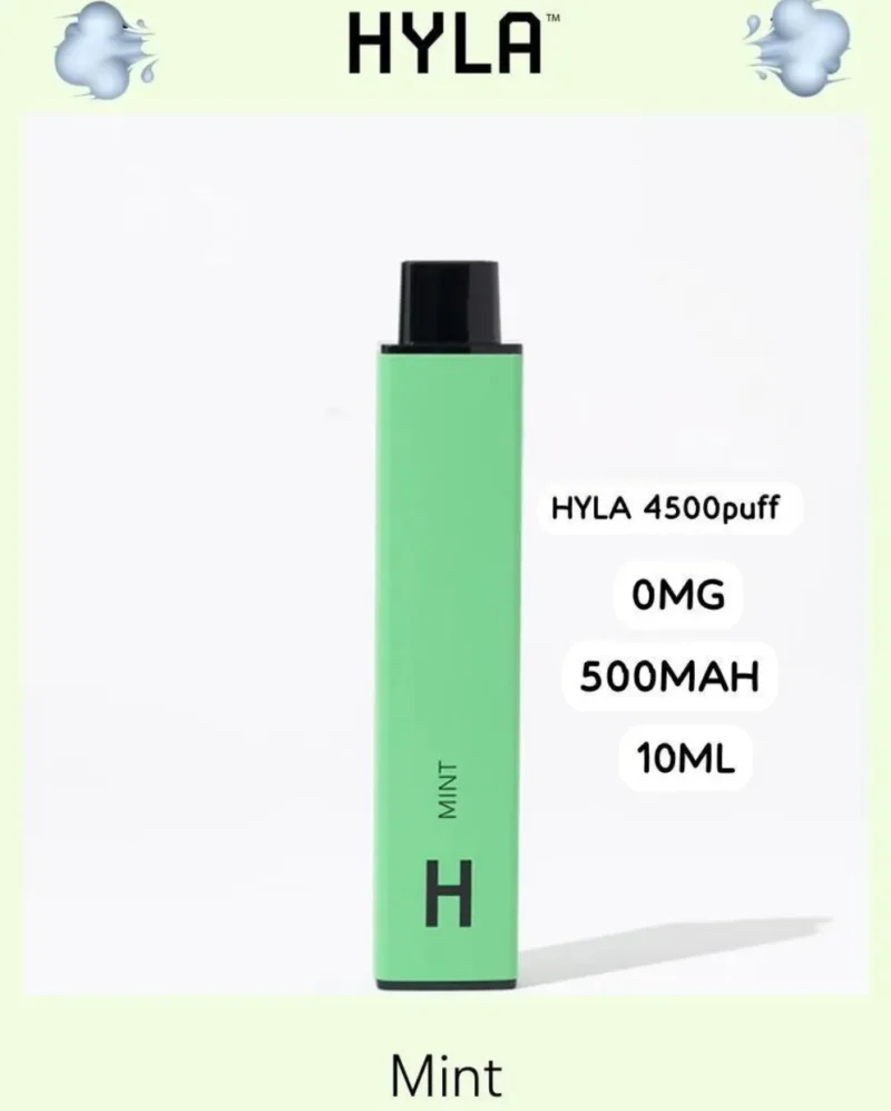 Hyla Dopa Disposable 4500 Puffs Nicotine Free Rechargeable Vape In Dubai - Mint