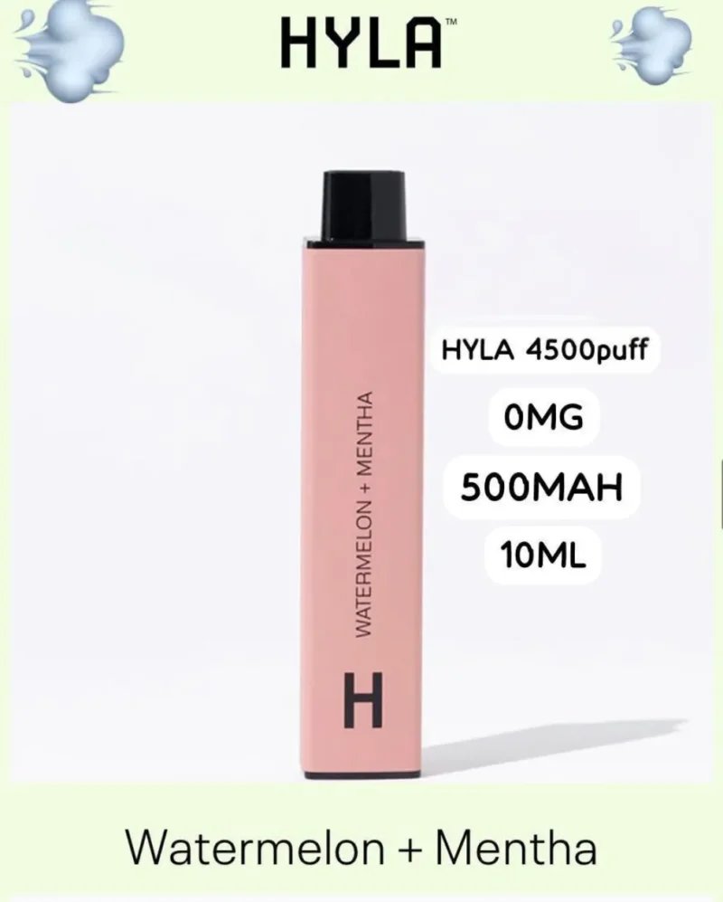 Hyla Dopa Disposable 4500 Puffs Nicotine Free Rechargeable Vape In Dubai - Watermelon Mentha