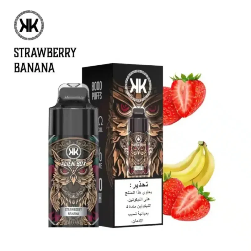 KK Energy 8000 Puffs - Strawberry Banana