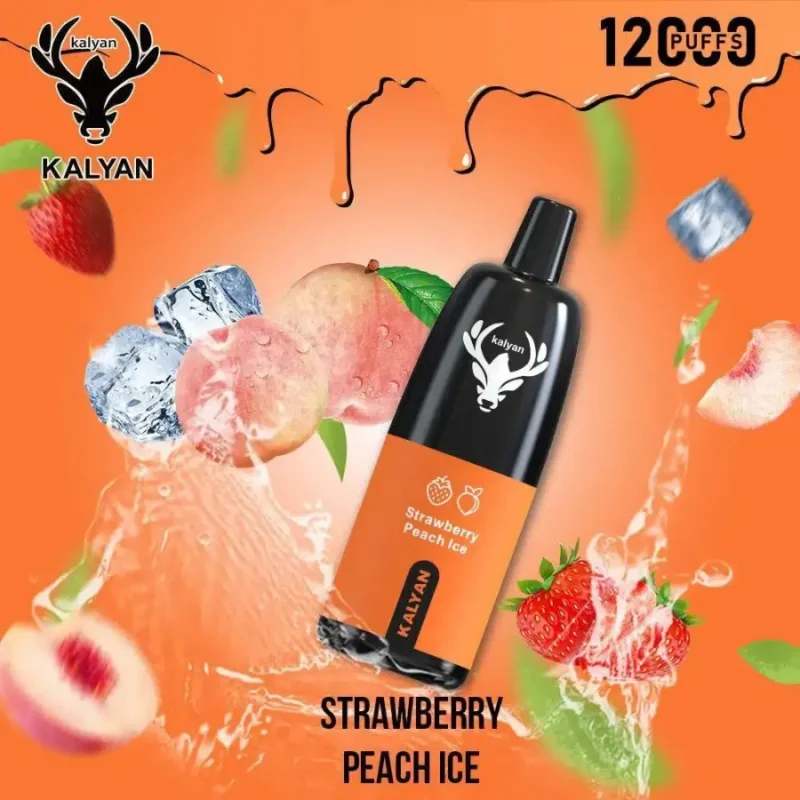 Kalyan 12000 Puffs - Strawberry Peach Ice